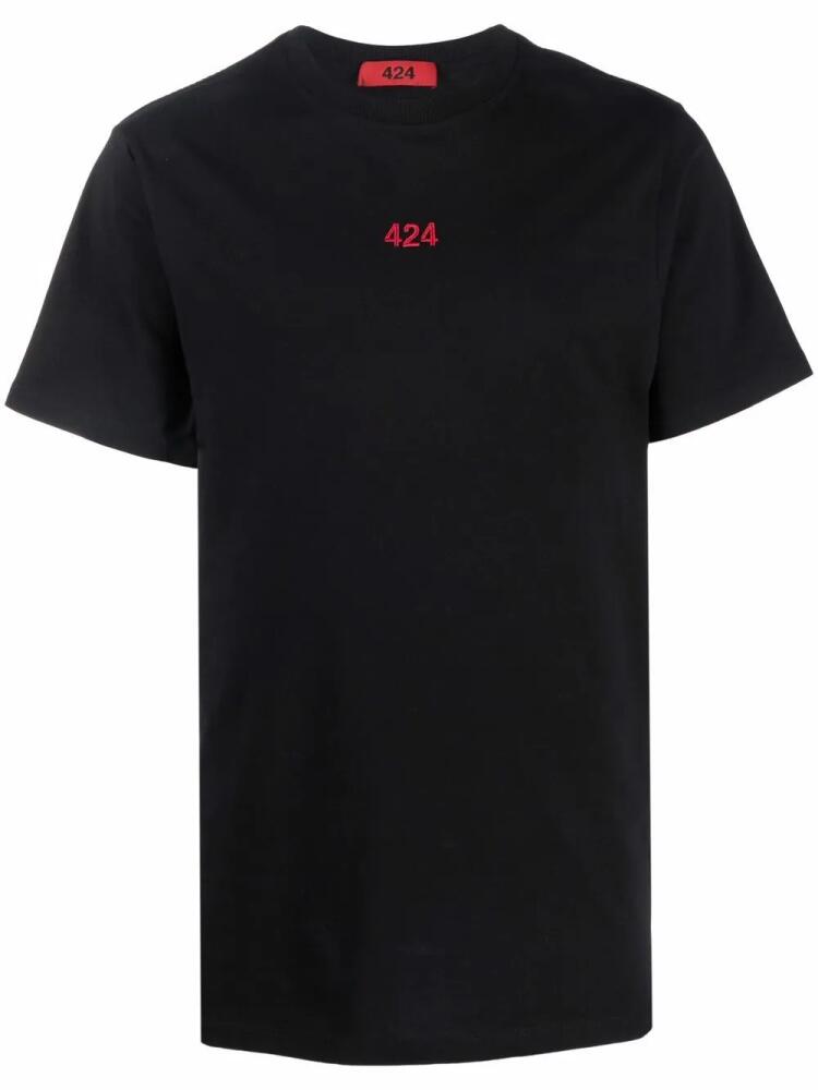 424 embroidered logo T-shirt - Black Cover