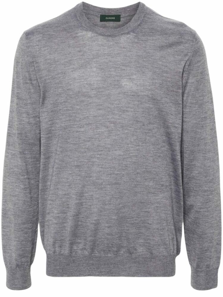 Zanone cashmere-sil crew-neck sweater - Grey Cover