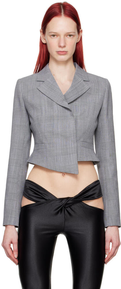 Coperni Gray Cropped Blazer Cover