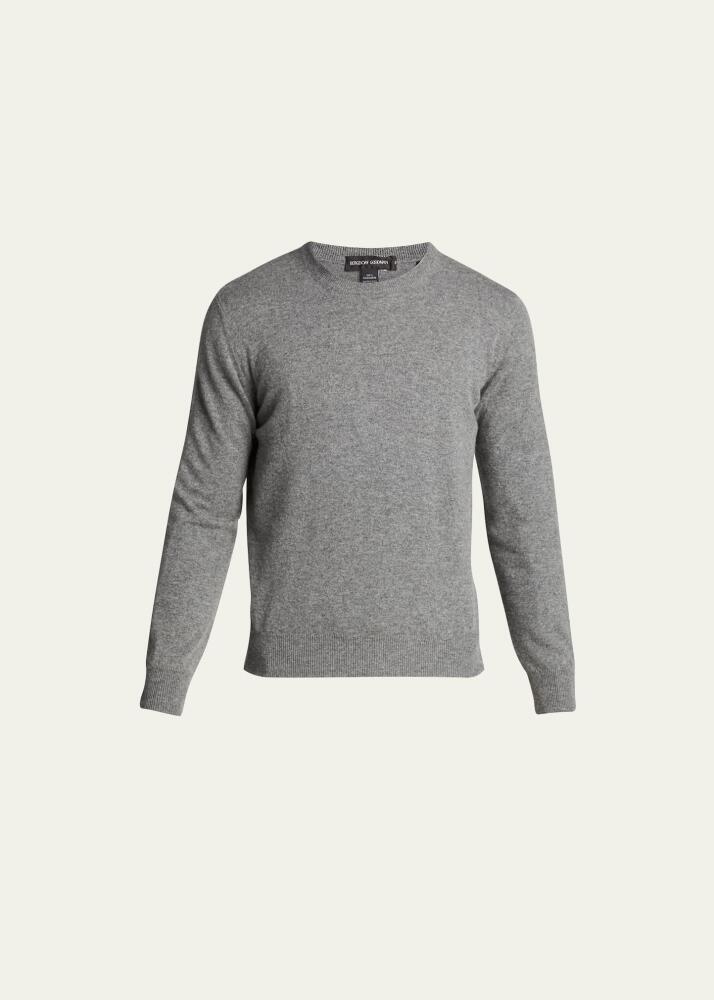 Bergdorf Goodman Men's Solid Cashmere Crewneck Sweater Cover