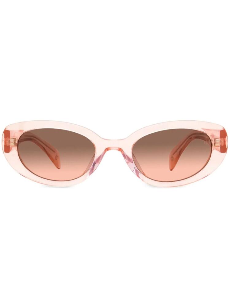 RAG & BONE EYEWEAR Ann oval-frame sunglasses - Pink Cover