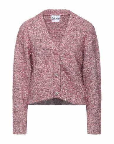 Ganni Woman Cardigan Pink Polyamide, Cotton, Metal, Viscose, Polyester Cover