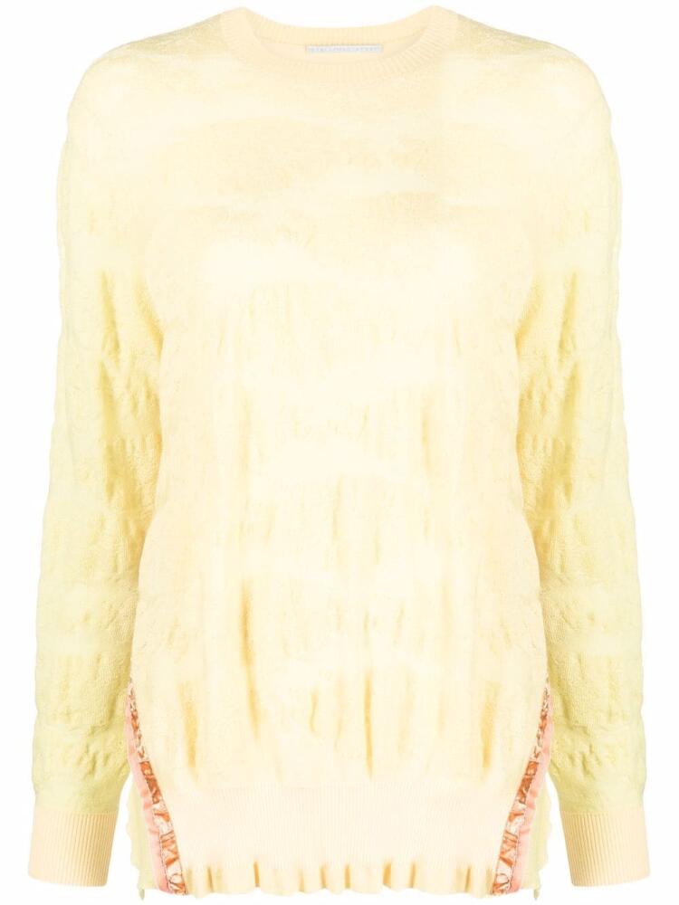 Stella McCartney crocheted-panel cotton jumper - Yellow Cover