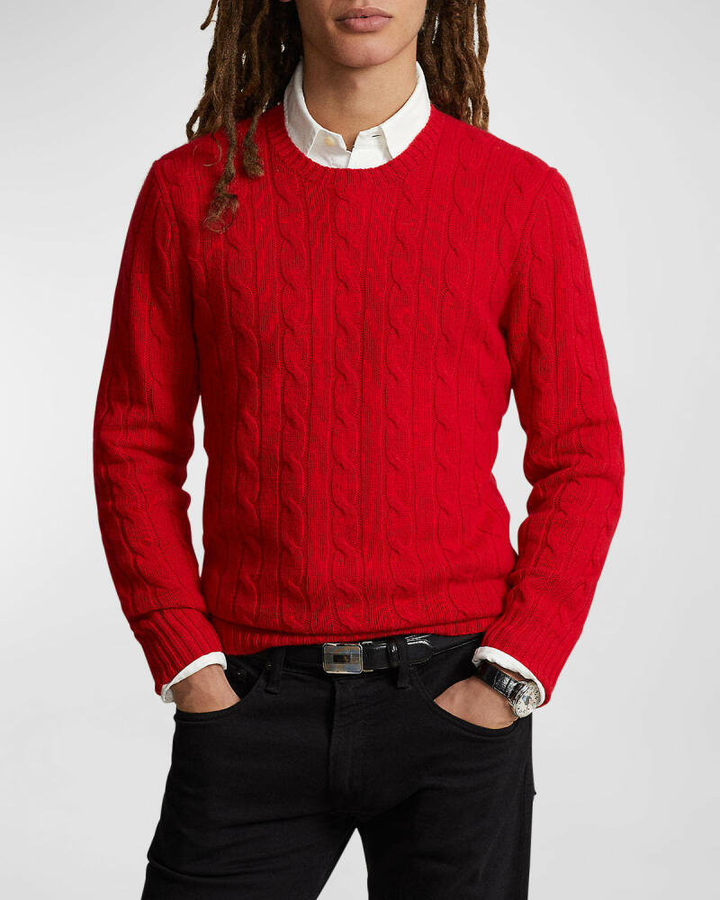 Polo Ralph Lauren Men's The Iconic Cable-Knit Cashmere Sweater Cover