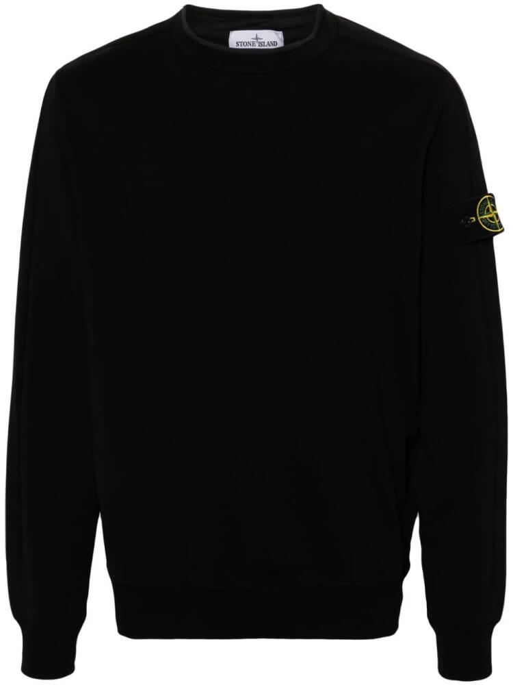 Stone Island Compass-badge cotton sweatshirt - Black Cover