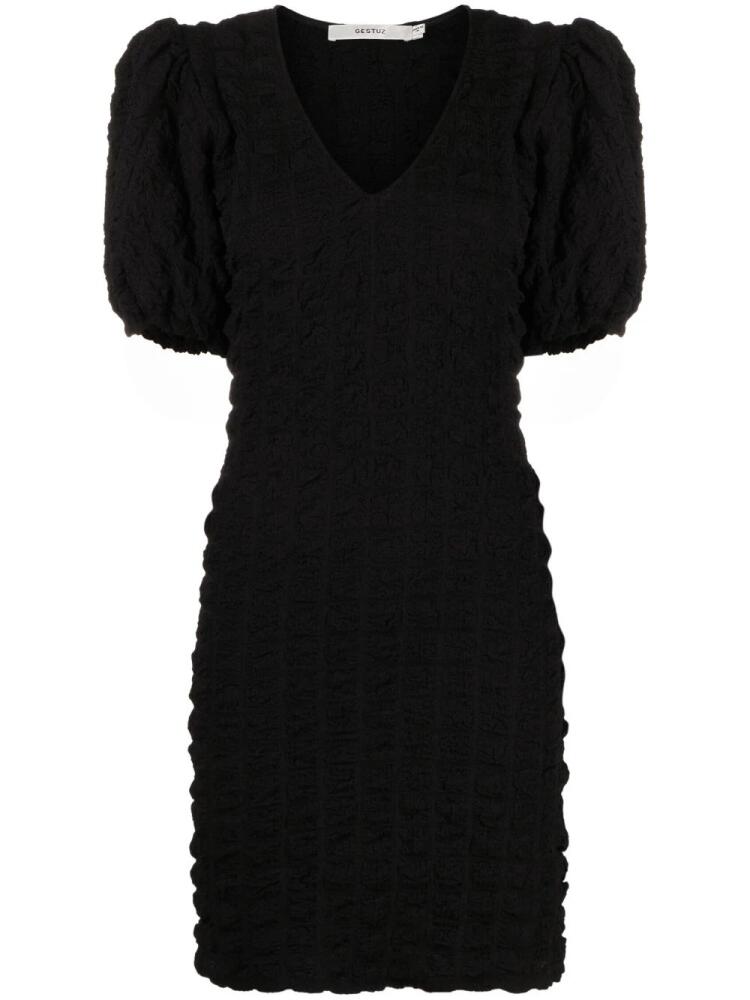 Gestuz Alleny puff-sleeve dress - Black Cover