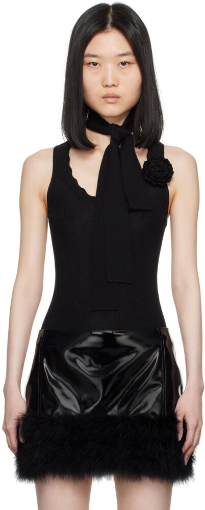 Blumarine Black Wool Tank Top Cover