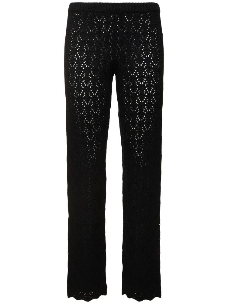 THE GARMENT Canada Crochet Wool Straight Pants Cover