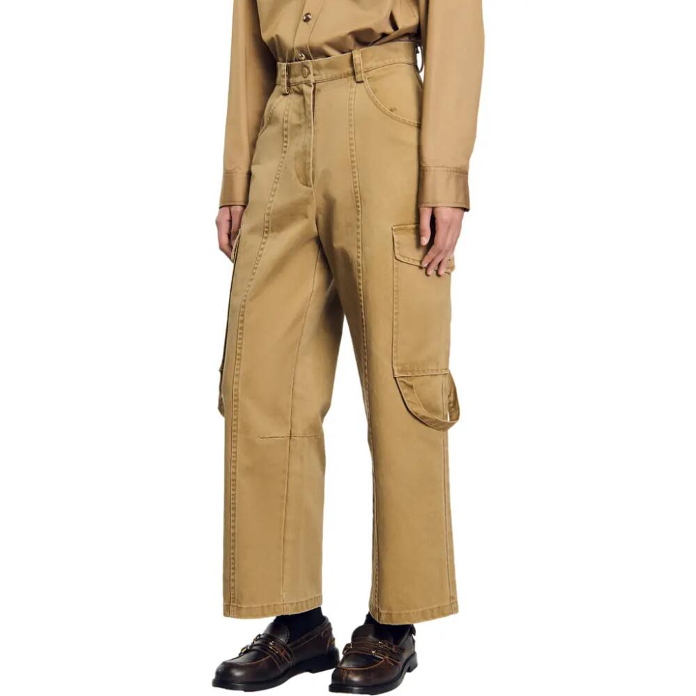 SANDRO Cargo trousers in Olive Green Cover