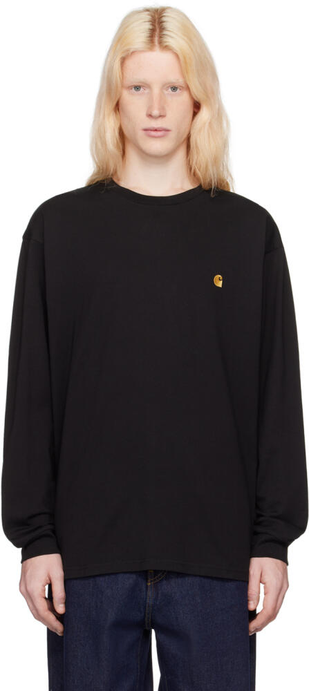 Carhartt Work In Progress Black Chase Long Sleeve T-Shirt Cover