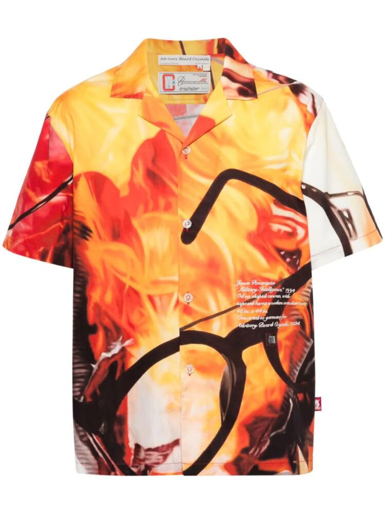 Advisory Board Crystals James Rosenquist graffiti-print shirt - Yellow Cover