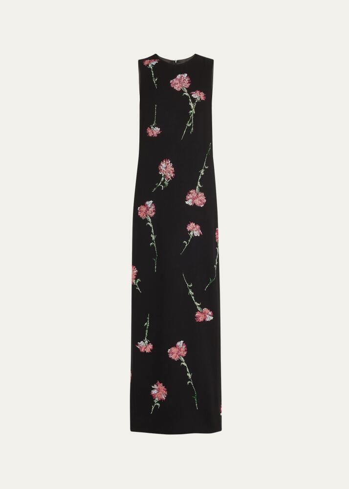 Libertine Cecil Beaton Pink Carnation Crystal Long Wool Dress Cover