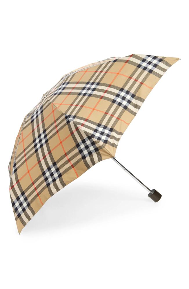 burberry Check Umbrella & Holder in Sand Ip Check Cover