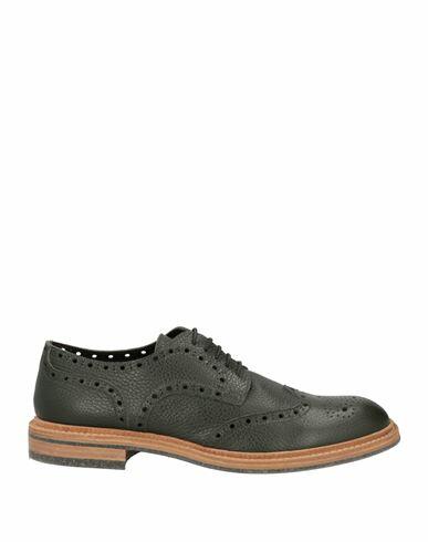 Pantanetti Man Lace-up shoes Dark green Leather Cover