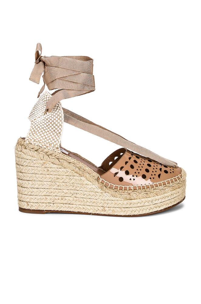 ALAÏA Vienne Espadrille Wedges in Nude Cover