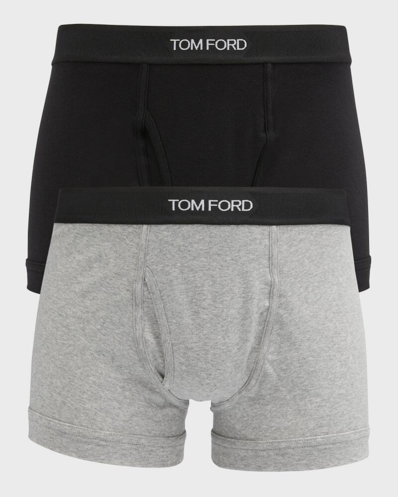 TOM FORD Men's 2-Pack Solid Jersey Boxer Briefs Cover