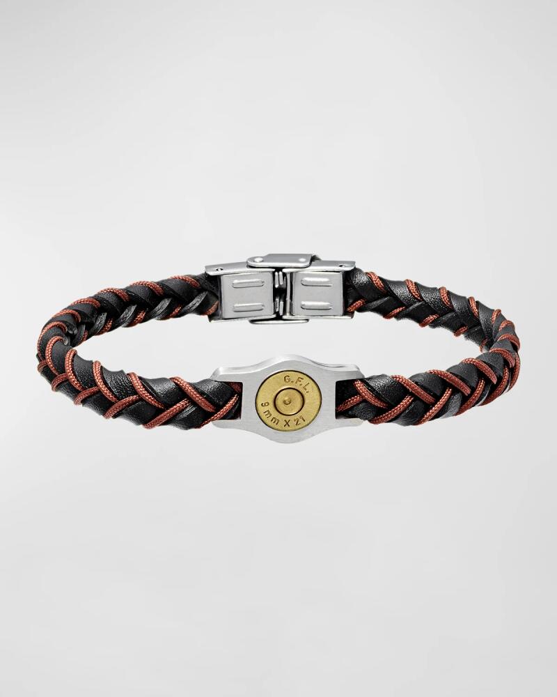 Link Up Men's Cartridge 2 Leather and Nylon Bracelet Cover