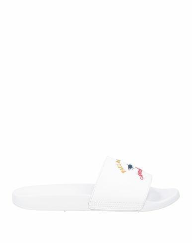 Paul & Shark Man Sandals White Leather Cover