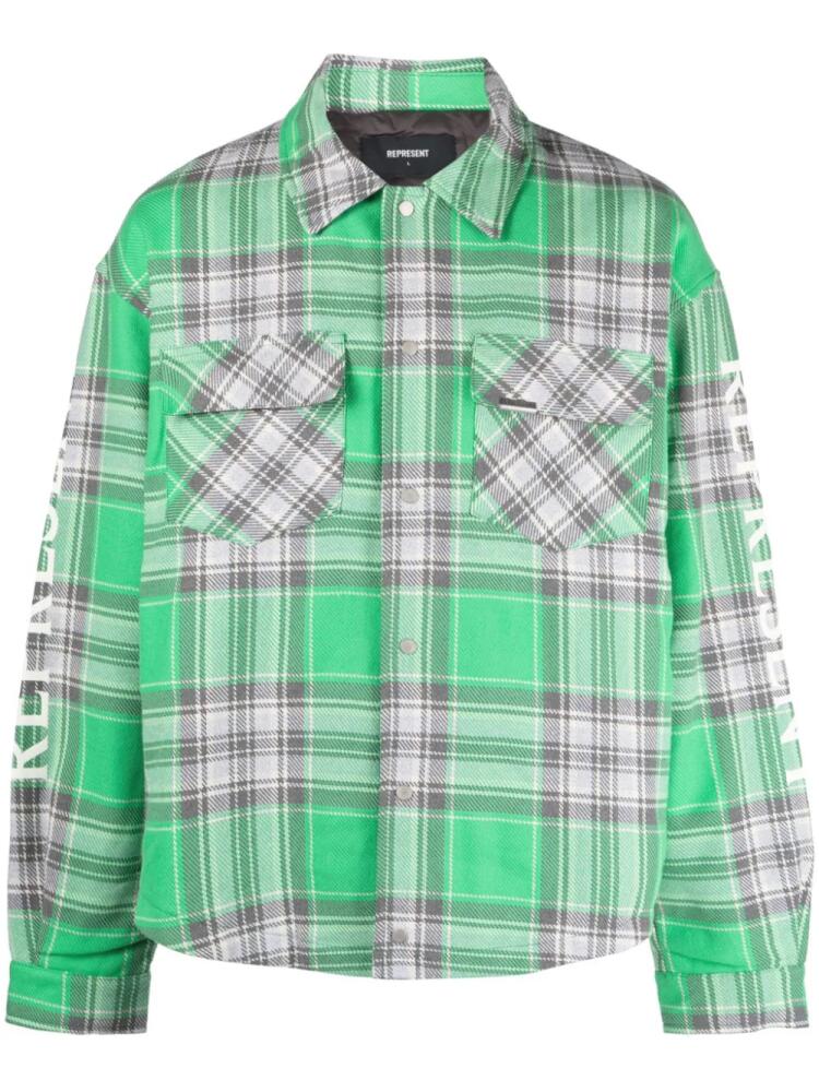 Represent quilted cotton blend over shirt - Green Cover