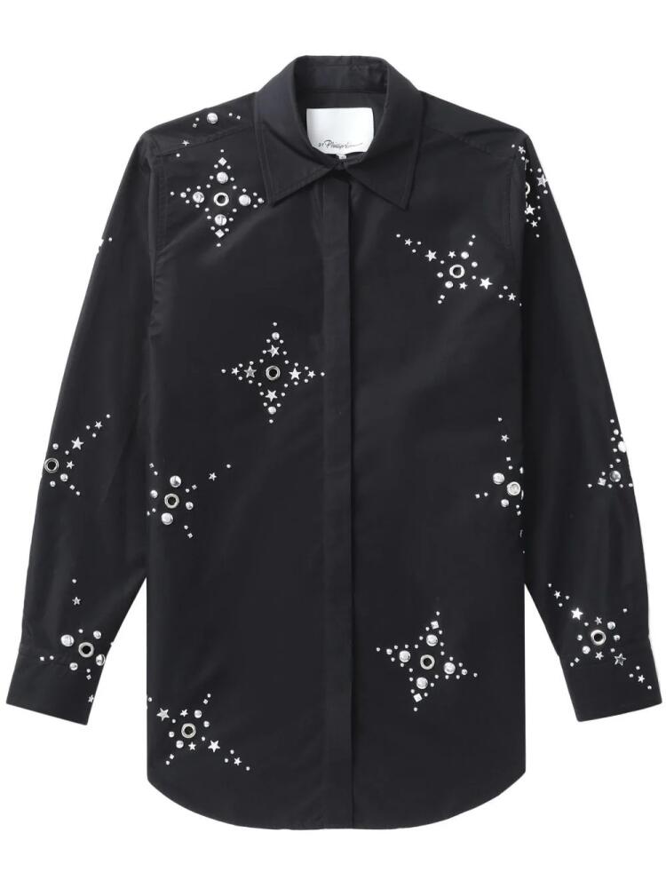 3.1 Phillip Lim stud-embellished long-sleeve shirt - Black Cover