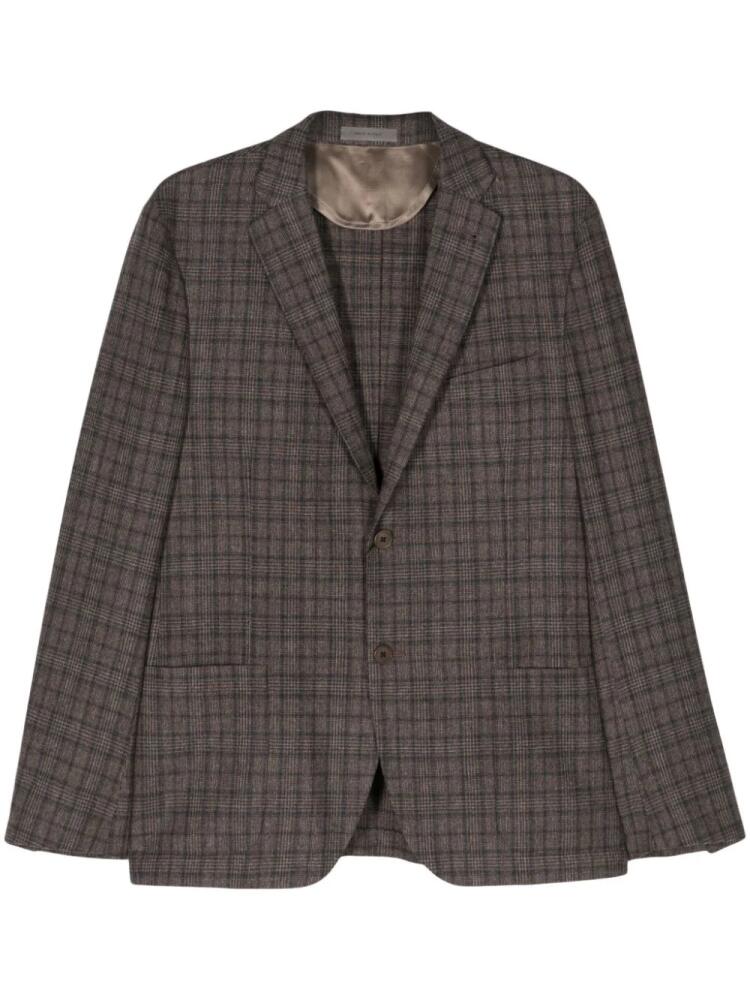 Corneliani plaid-check single-breasted blazer - Brown Cover