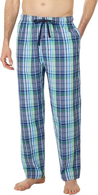 Tommy Bahama Cotton Seersucker Pants (Navy Plaid) Men's Pajama Cover