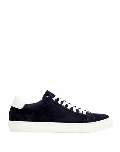 8 By Yoox Nabuk Leather Low-top Sneakers Man Sneakers Slate blue Calfskin Cover