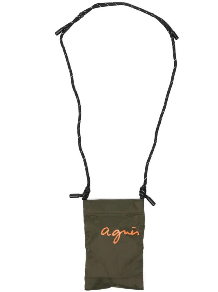 agnès b. mini logo crossbody bag - Green Cover