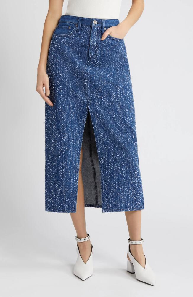 rag & bone Clara Vented Denim Maxi Skirt in Midtweed Cover