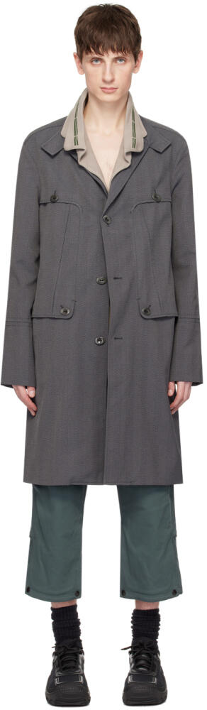 Kiko Kostadinov Gray Brecht Coat Cover