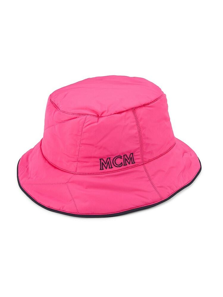 MCM Men's Formative Logo Reversible Bucket Hat - Fuchsia Navy Cover