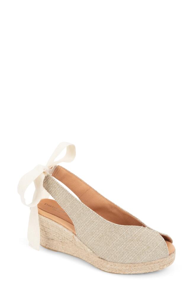 patricia green Dolce Espadrille Wedge Sandal in Natural Lurex Cover