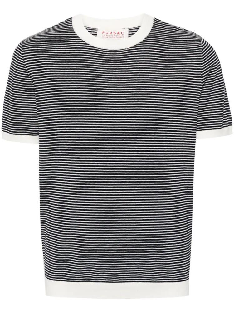 FURSAC striped knit T-shirt - Blue Cover