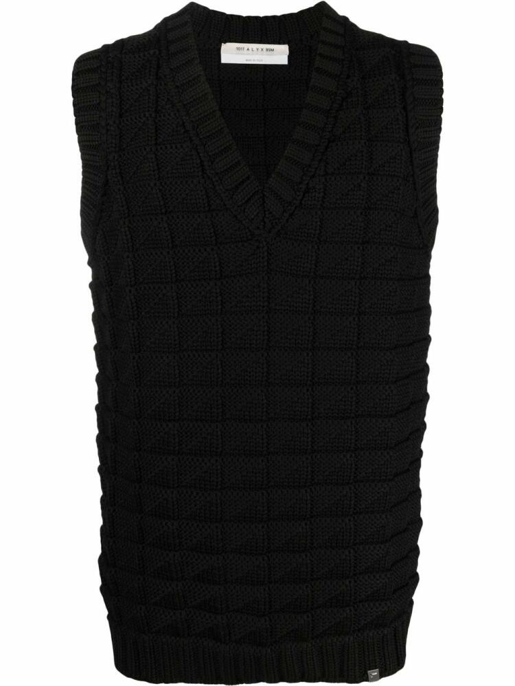 1017 ALYX 9SM cable knit sweater vest - Black Cover