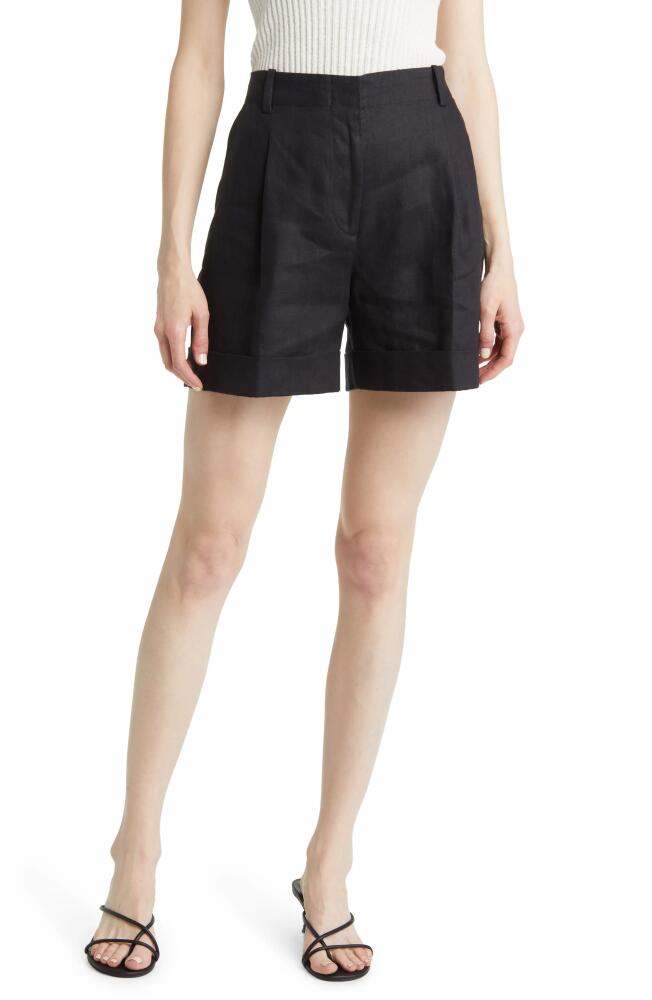 & Other Stories Linen Chino Shorts in Black Cover