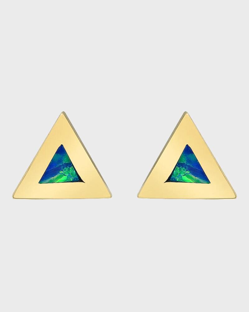 Jennifer Meyer Mini Inlay Triangle Stud Earrings Cover