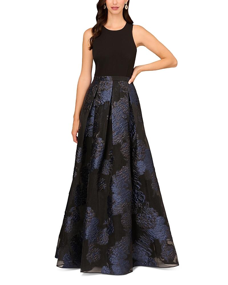 Aidan Mattox Floral Jacquard Gown Cover