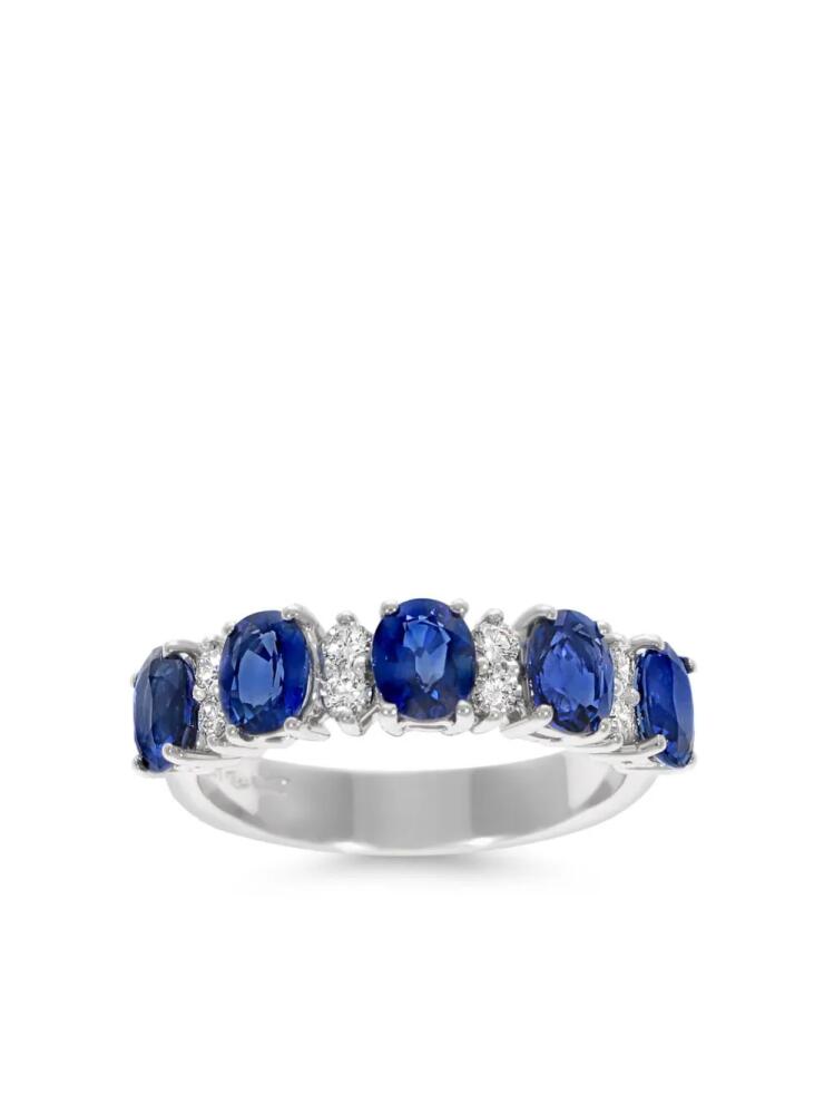 LEO PIZZO 18kt white gold sapphire Eternity band ring - Silver Cover