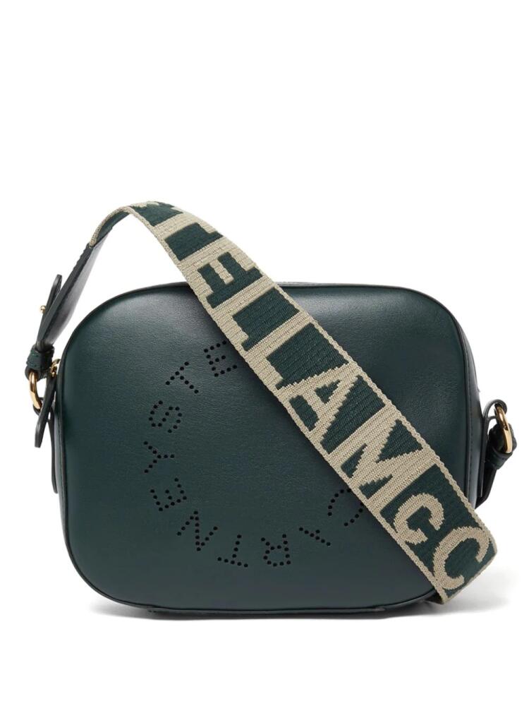 Stella McCartney small perforated-logo camera bag - Green Cover