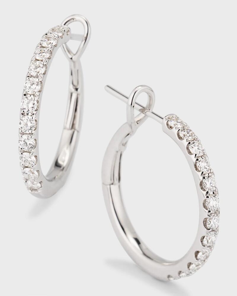 Frederic Sage 18K White Gold Diamond Hoop Earrings Cover