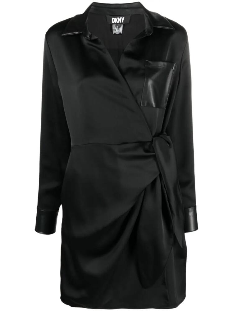 DKNY wrap v-neck shirtdress - Black Cover