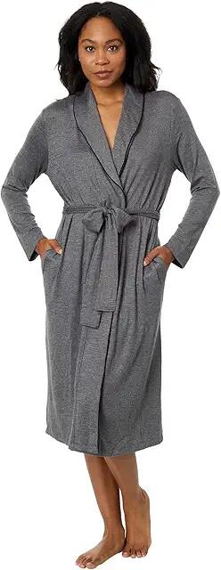 N by Natori Cozy Knit Oasis Robe (Charcoal) Women's Robe Cover