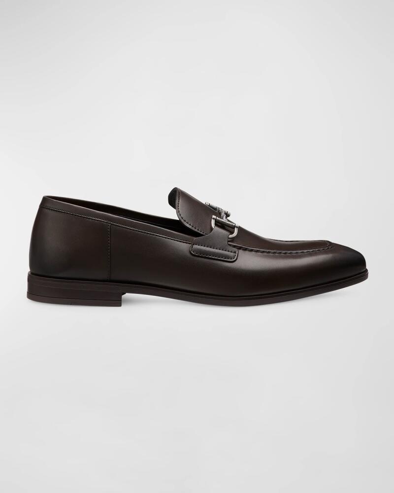 Stuart Weitzman Men's Simon Leather Twist Bit Loafers Cover