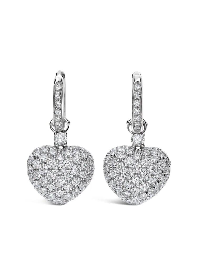 LEO PIZZO 18kt white gold diamond Amore earrings - Silver Cover