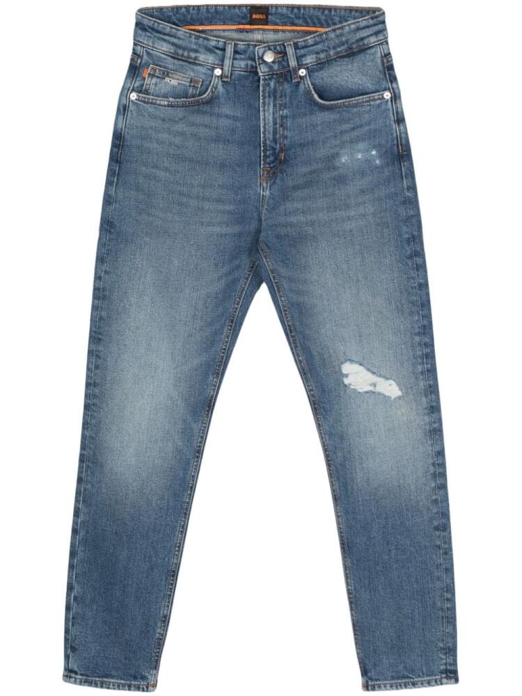 BOSS distressed tapered jeans - Blue Cover