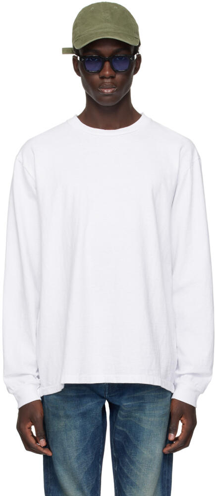 John Elliott White University Long Sleeve T-Shirt Cover