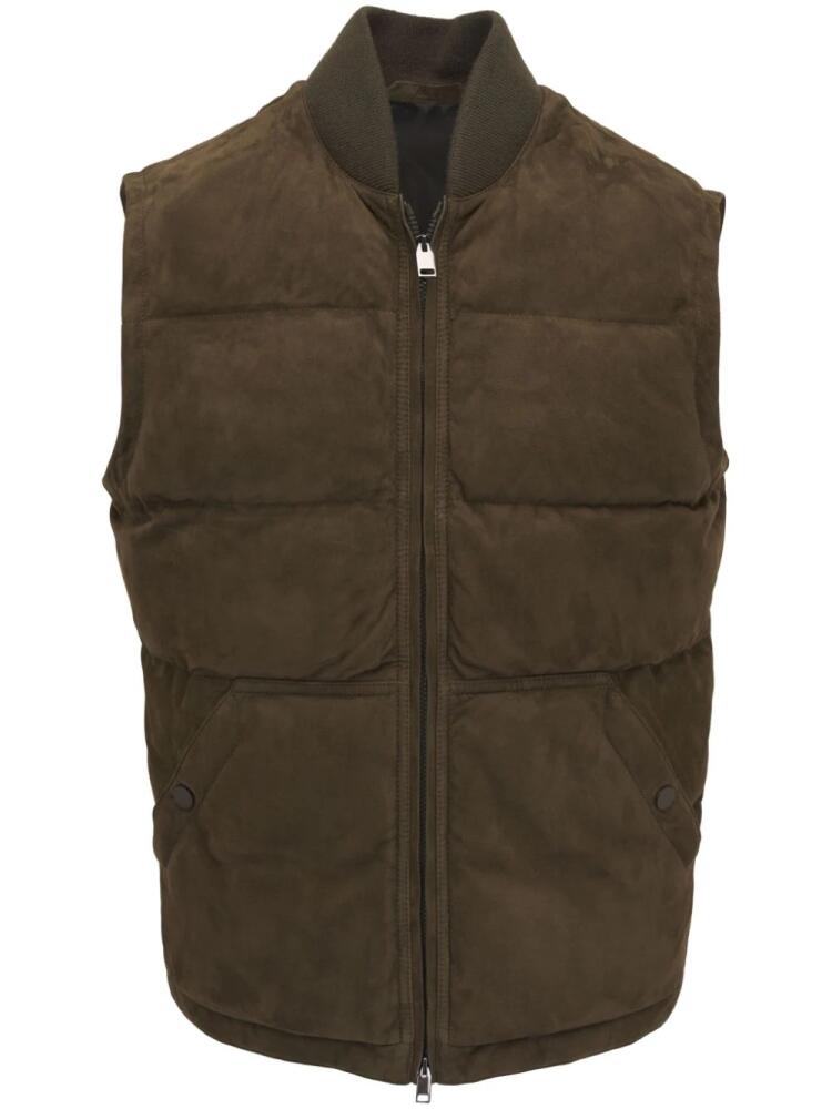 Brioni padded suede gilet - Brown Cover