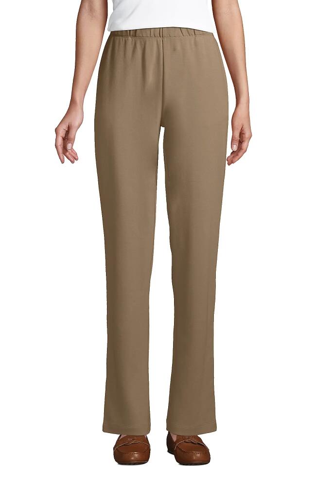 Lands' End Sport Knit High Rise Pants in Rich Camel Cover