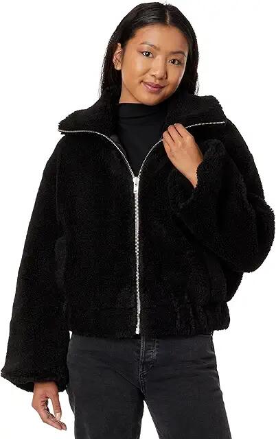 Free People Get Cozy Teddy (Black) Women's Clothing Cover