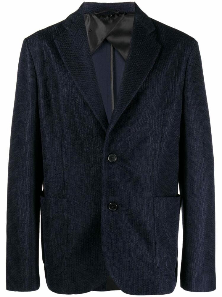 Missoni single-breasted cotton blazer - Blue Cover